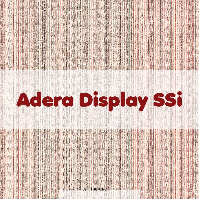 Adera Display SSi example